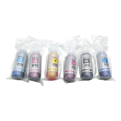 Tinteflasche für Epson L805 L800 L1800 L810 L850 Drucker T673 Tintecode 70gm X CMYBkLCLM Tinte Farbset