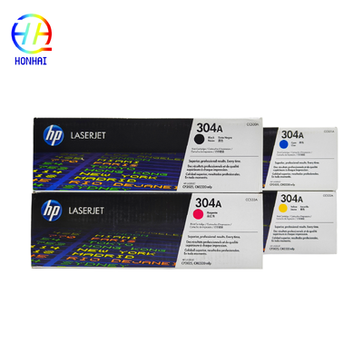 Original 304A CC530A CC531A CC532A CC533A Lasertoner-Kartuschen - Set mit 4 Stück für HP Color LaserJet CP2025, CM2320fxi MFP, CM2320n MFP, CM2320nf MFP, CP2025dn, CP2025n, CP2025x Druckerzubehör